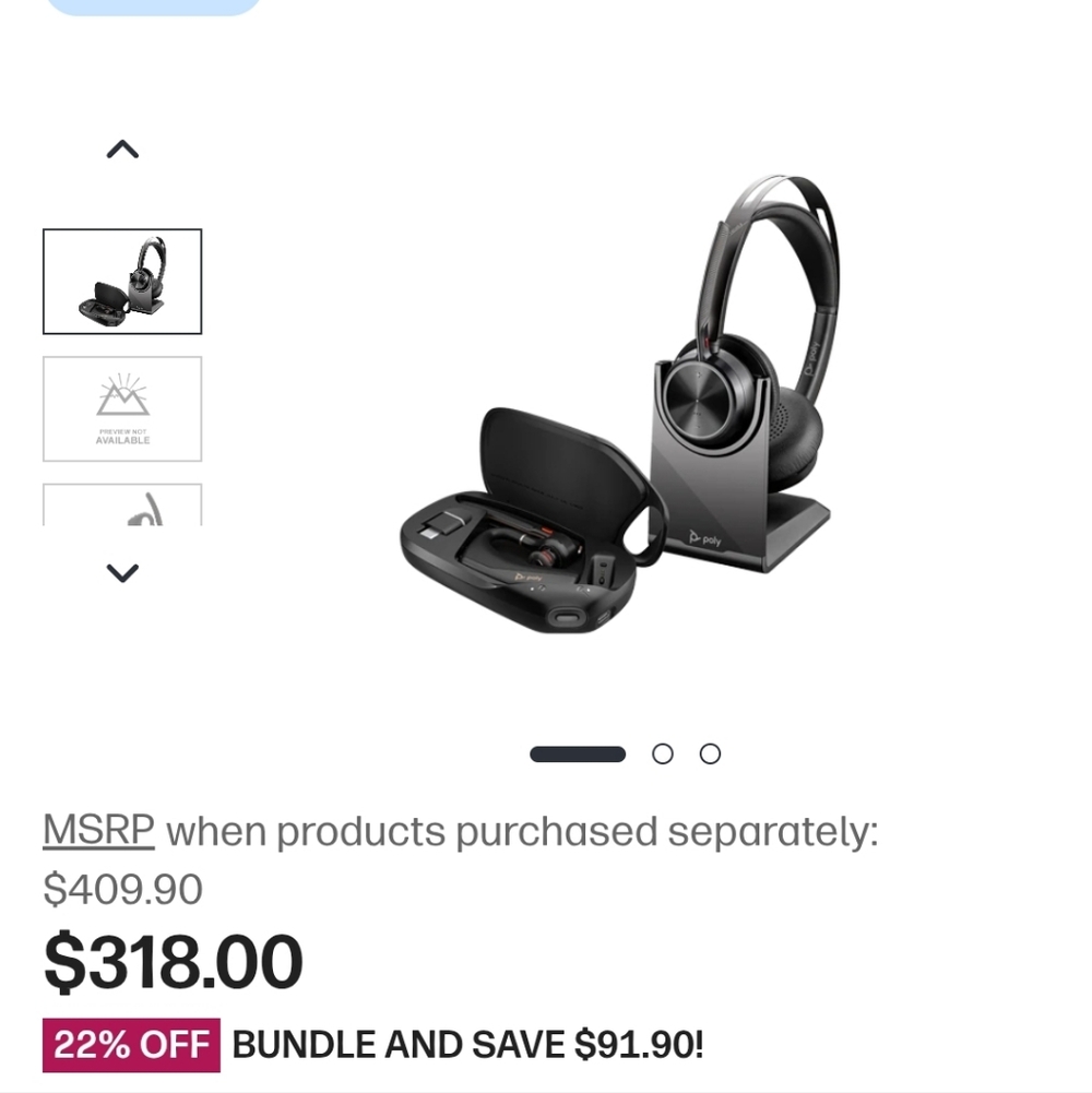 Wireless Over-Ear Computer Headset - Black